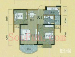 耀江文鼎苑 古墩路 精裝 2室1廳3200元